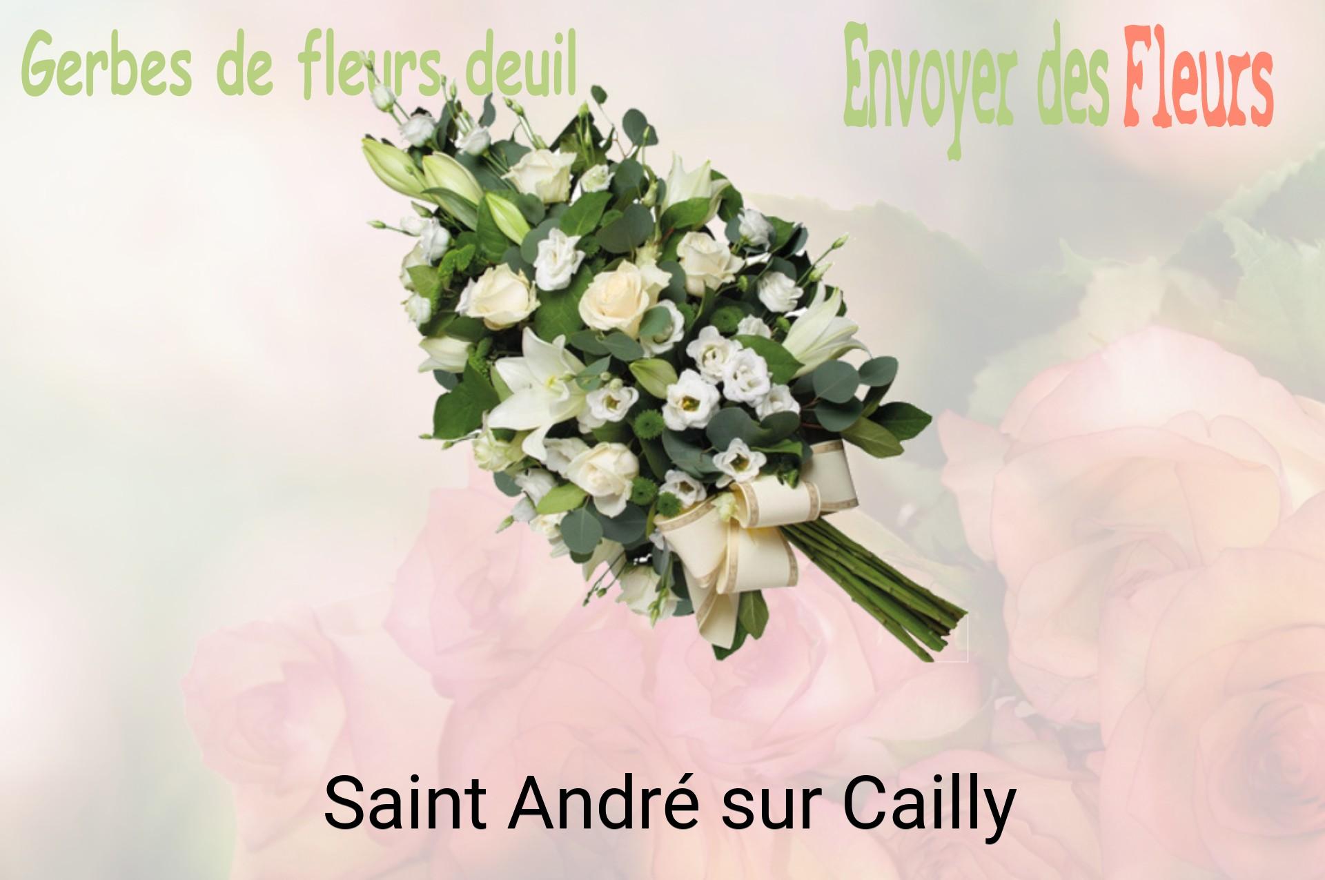 Gerbe de fleurs de deuil livrée à Saint-André-sur-Cailly
